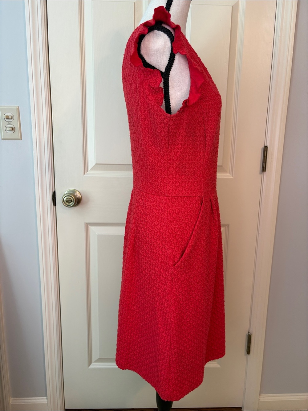 Anthropologie Tabitha Textured Knit Mini Dress with Flutter Sleeves size 10 - Picture 6 of 10